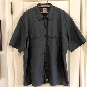 Dickies Grey Work Wear Short Sleeve Shirt Sz 2XL